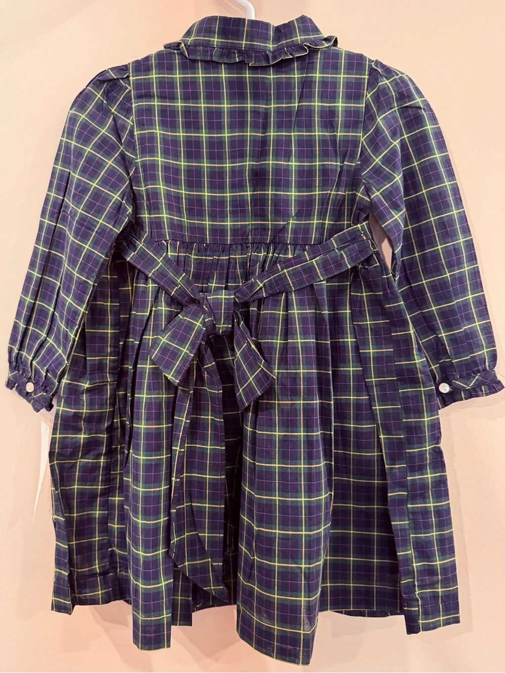 Ralph Lauren Green & Navy Plaid Button-Front Dress